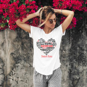 マーチングバンドワードクラウドパーソナライズされた Tシャツ