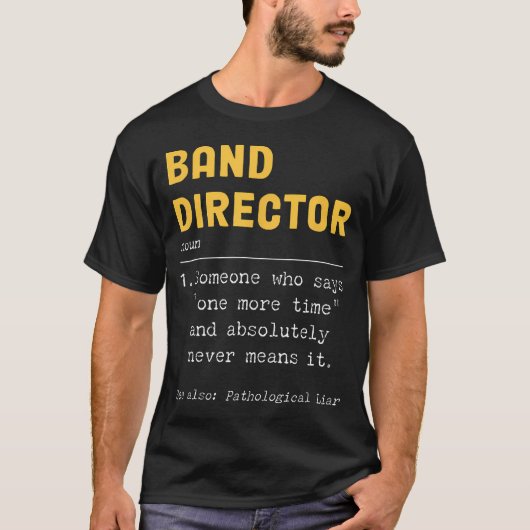 マーチングバンド監督への面白い感謝の気持ち Tシャツ (正面)