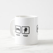 マーチングバンド-テューバプレーヤー コーヒーマグカップ (正面左)