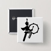 マーチングバンド-バスドラム 缶バッジ (正面&裏面)