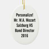 マーチングバン保ド静かな | ミュージシャン セラミックオーナメント (裏面)