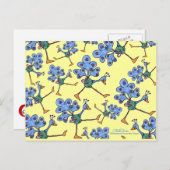 マーチングピーコックコラージュ ポストカード (正面/裏面)