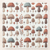 マーチングマッシュルーム ガラスコースター (正面)