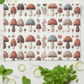 マーチングマッシュルーム キッチンタオル (折り畳み)