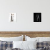 マーチング白黒馬ポートレート (寝室)