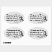 マーチンルーサー引用文オン信じズとダイイング 楕円形シール (シート)