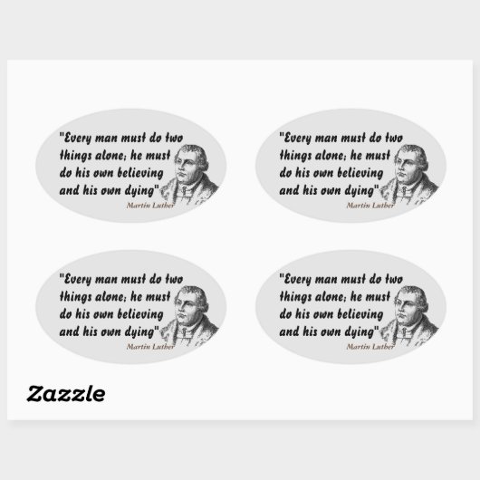 マーチンルーサー引用文オン信じズとダイイング 楕円形シール (シート)