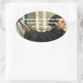 マーチンルーサー引用文オン信じズとダイイング 楕円形シール (バッグ)