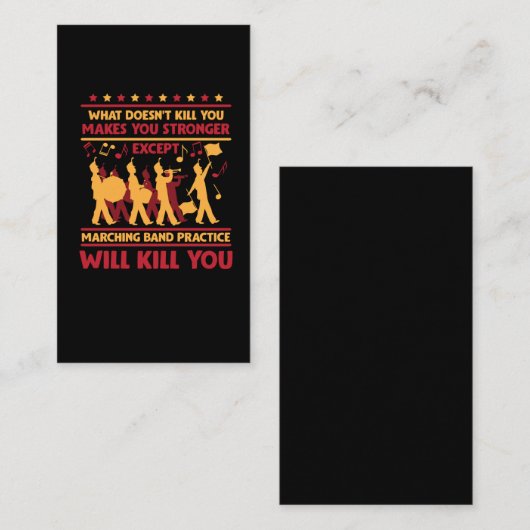 マーチン笑わされるグバンド皮肉トランペットドラム音楽 名刺 (正面/裏面)