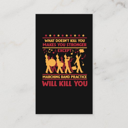 マーチン笑わされるグバンド皮肉トランペットドラム音楽 名刺 (正面)