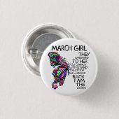 マーチ女の子彼女は私はストームバタフライの背中にささやいた 缶バッジ (正面&裏面)