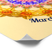 マーチ誕生フラワーパーソナライズされた引用文キッド子供部屋 ポスター (角)