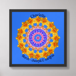 マーチ誕生フラワーパーソナライズされた引用文キッド子供部屋 ポスター