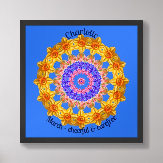 マーチ誕生フラワーパーソナライズされた引用文キッド子供部屋 ポスター