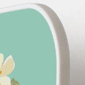 マーチ誕生フラワー名前をカスタムする ピックルボールラケット (左詳細)