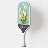 マーチ誕生フラワー名前をカスタムする ピックルボールラケット (左)