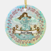 マーチ誕生日エンジェル誕生日カスタムオーナメント セラミックオーナメント (正面)