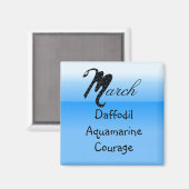 マーチ誕生日 マグネット (正面/裏面)