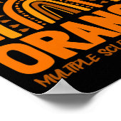 マーチWe衣服オレンジマルチ硬化症認識度 ポスター (角)