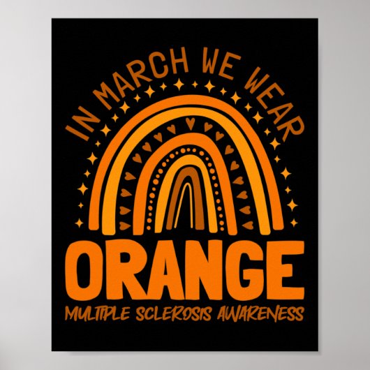 マーチWe衣服オレンジマルチ硬化症認識度 ポスター (正面)