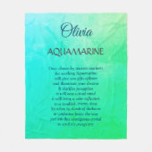 マーツアザムストーンアクアマリンデザイン フリースブランケット (正面)