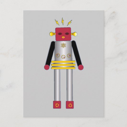 マーツキンス少年ロボットハガキ© 2012 M.マーツ ポストカード (正面)
