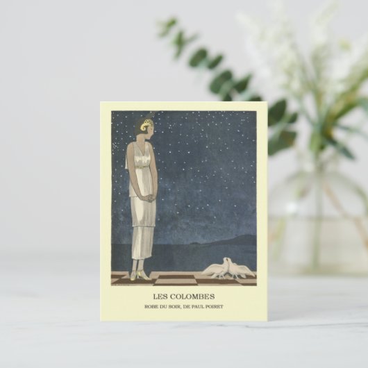 マーティザドヴスアールデコファッションイラストレーション ポストカード (スタンド正面)