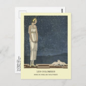 マーティザドヴスアールデコファッションイラストレーション ポストカード (正面/裏面)