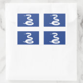 マーティニク旗ステッカー 長方形シール (バッグ)