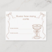 マーティニ・エスプレッソ　栓はいくつ？　ブライダルゲーム エンクロージャーカード (正面)