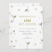 マーティニ・ティニ・ビットオールデアダルトの誕生日パーティー招待状 招待状 (正面/裏面)