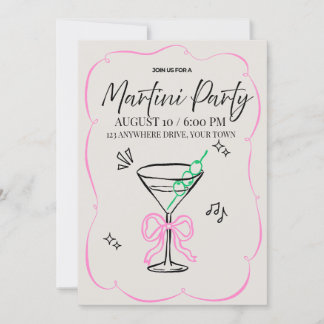 マーティニ・パーティー招待状 招待状