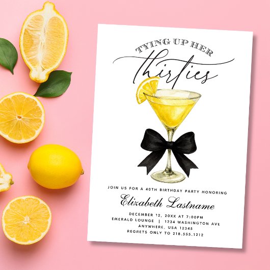 マーティニ 30代を締めくくる 40歳の誕生日 招待状