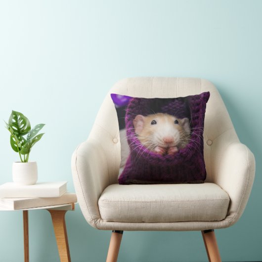 マーティマウスパープルソックス枕 クッション (椅子)