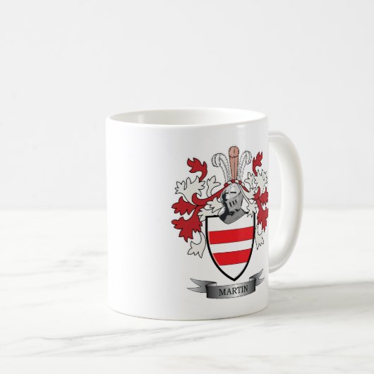 マーティンの紋章付き外衣 コーヒーマグカップ (正面右)