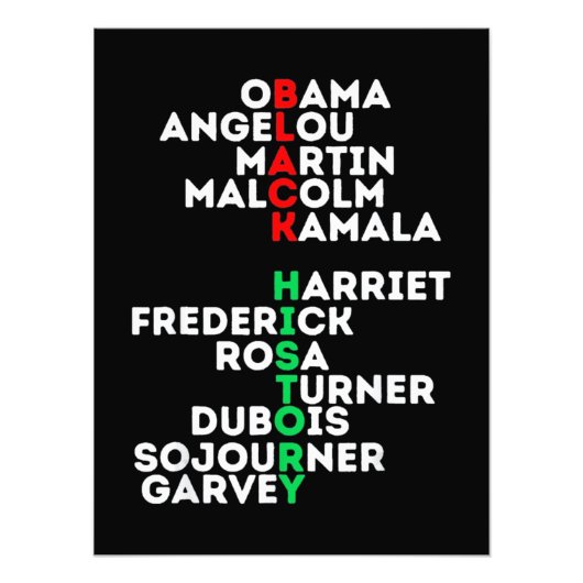 マーティンブラック歴史月間のような夢 フォトプリント            (正面)