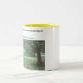 マーティンルーサー引用文の世界が粉々になる ツートーンマグカップ (中央)