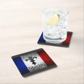 マーティン名とフラフランスのグ スクエアペーパーコースター (インサイチュ)