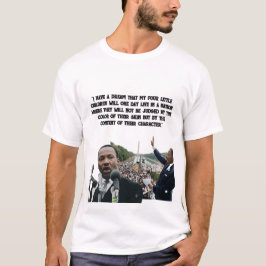マーティン・ルーサー・キング・ジュニア ドリームスピーチの引用 Tシャツ