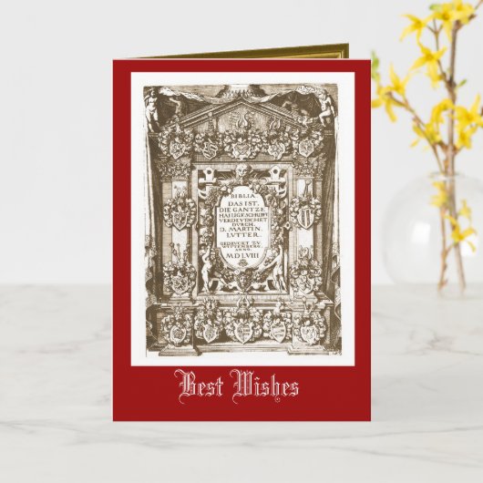 マーティンLuther 1558年 カード (黄色い花)