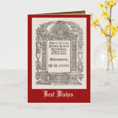 マーティンLuther、Wittemberg 1532年 カード (黄色い花)