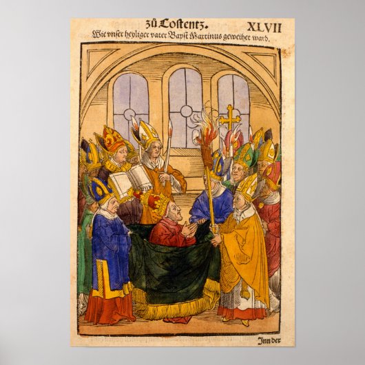 マーティンVは教皇に据えられる ポスター (正面)