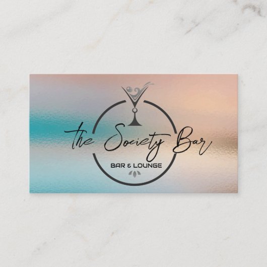 マーティーニのロゴ |バーラウンジ 名刺 (正面)