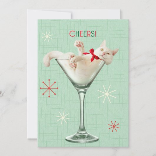 マーティーニグラスの猫 招待状 (正面)