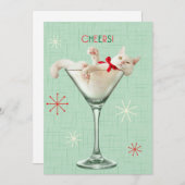 マーティーニグラスの猫 招待状 (正面/裏面)