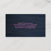 マーティーニシェーカーロゴ | 抽象芸術背景 名刺 (裏面)