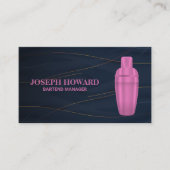 マーティーニシェーカーロゴ | 抽象芸術背景 名刺 (正面)