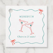 マーティーニ乾杯 21歳誕生日パーティー フェイバータグ (正面)