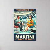 マーティーニ宇宙旅行ポスター 1957年 キャンバスプリント (正面)