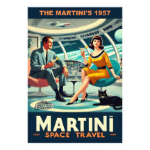 マーティーニ宇宙旅行ポスター 1957年